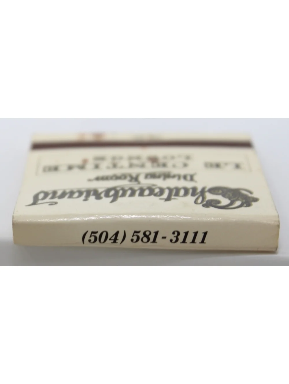 VTG Matchbook Le Pavillon Hotel Chateaubriand Dining Room New Orleans Poydras